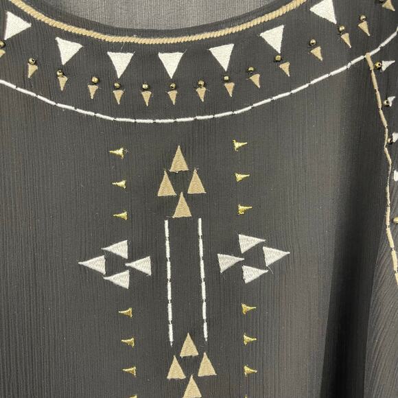 Lane Bryant Womens Swim Cover Up SZ 18/20 Black Boho Aztec Beach Resort Summer - Picture 2 of 9